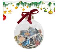 Boules de Noël transparentes - Boules décoratives à remplir avec cordon - Accessoire festif transparent - Décoration saisonnière créative pour mur intérieur