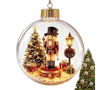 Boules de Noël transparentes éclairées pour sapin de Noël