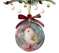 Boules de Noël transparentes - Ornements de colibri de 9 cm, décoration d'arbre d'oiseau | Pour l'automne, la maison, les fêtes, la famille, les anniversaires, les vacances, les mariages, Thanksgiving