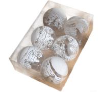 Boules De Noël Transparentes Peintes À La Main 6cm pour En Plastique | Plastique transparent effet Motifs artistiques peints à la main Dimension 6cm pour sapin et pour déco intérieure