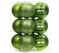 Boules de Noël Verte décoration Sapin de Noël Lot de 16, 8CM/3.1" Boules Suspendues pour Sapin de Noël, pour Décoratives Vacances Fourniture De Fête De Mariage Maison Festival Décors