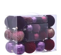 Boules De Noël Violettes Flocées Lot De 50 Tailles Assorties pour | Fabriquées En Polystyrène Léger Pour Une pour suspension pour facile Convient Aux Arbres Couronnes