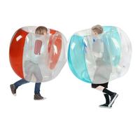 Boules de Pare-Chocs gonflables pour Enfants 2pcs 35x29, 5 Boule de Hamster Humain à l'épreuve Fuite avec poignée intérieure et Ceinture Fixation pour l'aire Jeux, la Cour, Le Parc