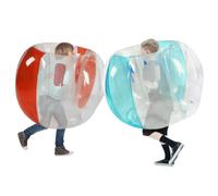Boules de Pare-Chocs gonflables pour Enfants 2pcs 35x29, 5 Boule de Hamster Humain à l'épreuve Fuite avec poignée intérieure et Ceinture Fixation pour l'aire Jeux, la Cour, Le Parc &&