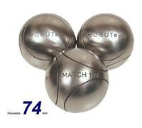 Boules de pétanque Match 115.it inox 74 mm 74