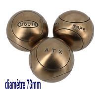 Obut - ATX Competition 73mm - Boules de pétanque - Gris - Taille 710g