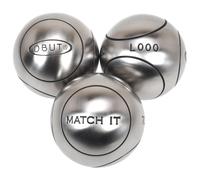 Boules de pétanque Obut Match it inox 73mm strie1 Gris taille : 730g réf : 57625 Gris