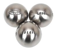 Boules de pétanque - Obut - Soleil tendre 73 mm - Inox - 680g - Kit homologué compétition