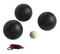 Boules de pétanque Out2Play O2P - lot de 3 - métal strié - noir/blanc