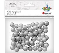 Boules de polystyrène 15mm 65pcs argenté