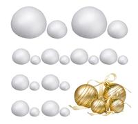 Boules de polystyrène 20 pièces demi-boule de mousse pour fournitures d'artisanat 1, 97 et 3, 9 pouces diamètre boules polystyrène en demi-cercle bricolage mousse artisanale pour la décoration ar