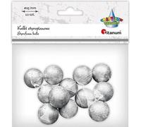 Boules de polystyrène 25mm 12pcs argenté