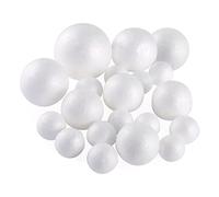 Boules de polystyrène boules de polystyrène boules de gâteau boules de polystyrène blanches mousse artisanat décor rond noël bricolage art fête de Pâques ménage 5 tailles 20 pièces