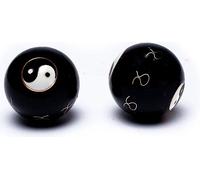 Boules de Qi Gong Yin Yang noires -- 3.5 cm