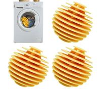 Boules de rondelle - Boule de Machine Anti-enroulement boules de lavage douces 3 pièces,Boules de sèche-linge, boule adoucissante flexible, boules de lessive réutilisables pour un séchage rapide, Mach