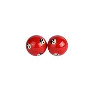 lachineuse - Coffret Boules Qi Gong Yin Yang - Boules Chinoises Anti Stress en Émail ⌀ 45 mm - Boules de Santé - Coffret Cadeau Relaxation Zen - Objet Asiatique Japon Chine Feng Shui - Coloris Rouge