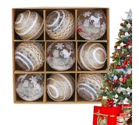 Boules De Sapin De Noël | 9 Pièces Décorations Saisonnières - Décorations pour Le Sapin De Noël,pour La Maison La Pièce Le Restaurant Le Centre Commercial Le Mariage l'anniversaire