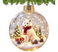 Boules de sapin de Noël - Boules de décoration saisonnières éclairées | Boules de Noël lumineuses pour appartement, ferme, bureau, école, salon, appartement, ferme, bureau, renard