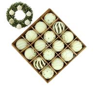 Boules de sapin de Noël - Décoration festive à suspendre - Pour la décoration des arbres de Noël - Pour chambre à coucher, cheminée, salon, balcon, jardin, pendaison de crémaillère
