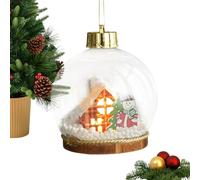 Boules de Sapin de Noël,Décorations de Boules de Fêtes avec éclairage LED - Ornements Décoratifs,pour Intérieur et Extérieur en Hiver pour les Fêtes et Vacances à la Maison et pour l'Arbre de Noël