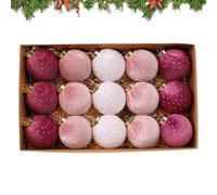 Boules de Sapin de Noël décorations rustiques avec Flocage décoratif | boules en velours pour sapin de Noël pour maison de campagne, appartement, maison, dortoir, couloir, bureaux, fête de C