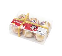 Boules de sapin de Noël - DISNEY - Minnie - Lot de 6 - Diamètre 8cm - Plastique décoré à la main