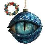 Boules de sapin de Noël et bijoux, décorations de Noël en acrylique 2D, pendentif œil de dragon, pour rebord de fenêtre, chambre à coucher, balcon, ouverture de porte, mur, jardin, cour, chemin