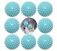 Boules De SéChage Pour SèChe-Linge, Boule Lavage Anti Poils Machine A Laver, Boule Lavage Sans Lessive, Antistatique Reutilisable Adoucissant Linge, AccéLèRe Le SéChage Du Tissu (Lac vert, 8pc)