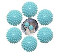 Boules De SéChage Pour SèChe-Linge, Boule Lavage Anti Poils Machine A Laver, Boule Lavage Sans Lessive, Antistatique Reutilisable Adoucissant Linge, AccéLèRe Le SéChage Du Tissu (Lac vert, 6pc)