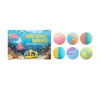 Boules de sel de bain moussantes - Pack de 6 pièces 180 g, nettoyant hydratant pour la peau, bain moussant doux pour le corps | Accueil Voyage Se faire dorloter Détente Femmes Filles Maman Grand-mère