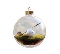 Boules de sport pour sapin de Noël, décoration à suspendre pour tennis, baseball, golf, football, scène 3D, décoration de festival pour arbres, couronne, cheminée, cheminée