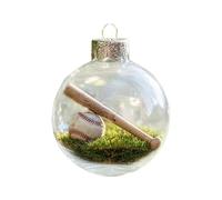 Boules de sport pour sapin de Noël - Scène 3D de vacances - Boules de sport de Noël - Ornements amusants pour tennis, baseball, golf et football - Pendentifs décoratifs pour la maison, l'intérieur et