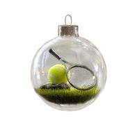 Boules de sport pour sapin de Noël - Scène 3D de vacances - Boules de sport de Noël - Ornements amusants pour tennis, baseball, golf et football - Pendentifs décoratifs pour la maison, l'intérieur et
