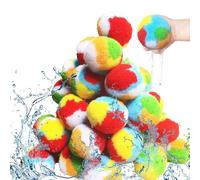 Boules d'eau Réutilisables | Cotton Splash Soaker Ball Soft Colorful Outdoor Balls Balls Party Toy 60pieces | Jeu De Piscine D'été pour Filles Garçons Jardin De Plage De Pelouse