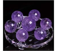 Boules décoratives Amethyst Balle Chakra Baies Sept étoiles bureaues de la Balle de Balle de la Balle de Balle de la Pierre de Sculpture de Sculpture de Sculpture de Sculpture de Sculpture, 15 cm