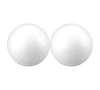 Boules Décoratives Blanches Solides, Lot de 2, pour Loisirs Créatifs