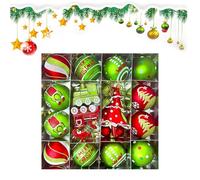 Boules décoratives de Noël - Kit de décoration incassable - Décoration de sapin de Noël sans éclats - Pour fête de Noël - Intérieur et extérieur - Couronne de Noël - Cheminée - Décoration de table