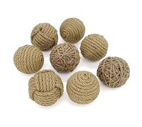 Boules Décoratives pour Bols de Centre de Table, Orbes Décoratives pour Remplir Les Bols de Pâte à Modeler, Sphères Décoratives en Corde de Jute, Boules pour Remplir Les Vases 8 Pcs