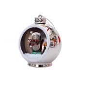 Boules décoratives pour sapin de Noël avec lumières LED finition galvanisée colorée à suspendre pour pendentifs (lot de 1)