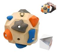 Boules d'escalade en Bois 3D Boulder Block Fabriquées À la Main, Outil D'entraînement Portable pour Les Doigts, Renforce la Force Et la Précision, Cadeaux pour Les Grimpeurs 1Pcs