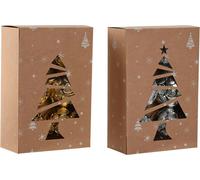 Boules deweihnachten home esprit doré pvc 20 x 10 x 30 cm (2 pcs.)