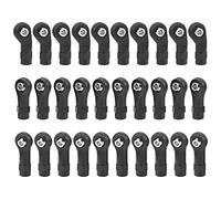 Boules d'extrémité de tige de liaison ensemble de tête de joint de haute précision mise à niveau des performances durables légères pour Traxxas 4 1/10 rc car noir 30pcs