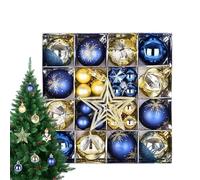 Boules d'hiver - Ornements peints galvanisés pour décoration festive, design incassable avec crochet de suspension, boules de Noël pour sapin de Noël, porte d'entrée, lieu de travail, cour, 6 cm