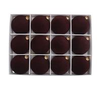 Boules d'ornement de Noël 12PCS, Mini décorations pour Arbres de Noël | Décoration de l'arbre de la Saint-Valentin en plastique à l'épreuve pour Noël Décoration de fête en plein air, 2,4 pouces
