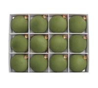 Boules d'ornement de Noël 12PCS, Mini décorations pour Arbres de Noël | Décoration de l'arbre de la Saint-Valentin en plastique à l'épreuve pour Noël Décoration de fête en plein air, 2,4 pouces