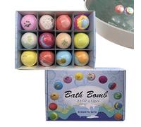 Boules Effervescentes Pour Bain Douze Boules De Bain Hydratantes | Ballons Moussants Pour Baignoire Idéal Pour Papa Maman Et Partenaires