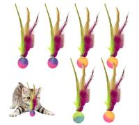 Boules élastiques créatives pour Les Chats, Boules de Chat élastiques - Boule Gonflable intérieure | Jouet Roulant de Chaton élastique pour chattes de Plumes interactifs pour l'exercice