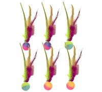 Boules élastiques pour chats - jouets de chat rebondissants interactifs avec queue de, balles roulantes intérieures pour le jeu et l'exercice