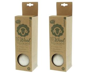 Boules en laine pour sèche-linge, adoucissantes, paquet de 3 pièces, Scanpart, 2 paquets
