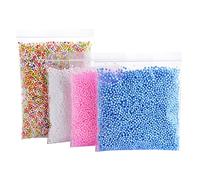 Boules en Mousse, balles de Mousse de Slime colorée de 4pcs, Mini Boules Rondes Lisses, Fournitures d'artisanat de Bricolage Multiples pour décoration de fête